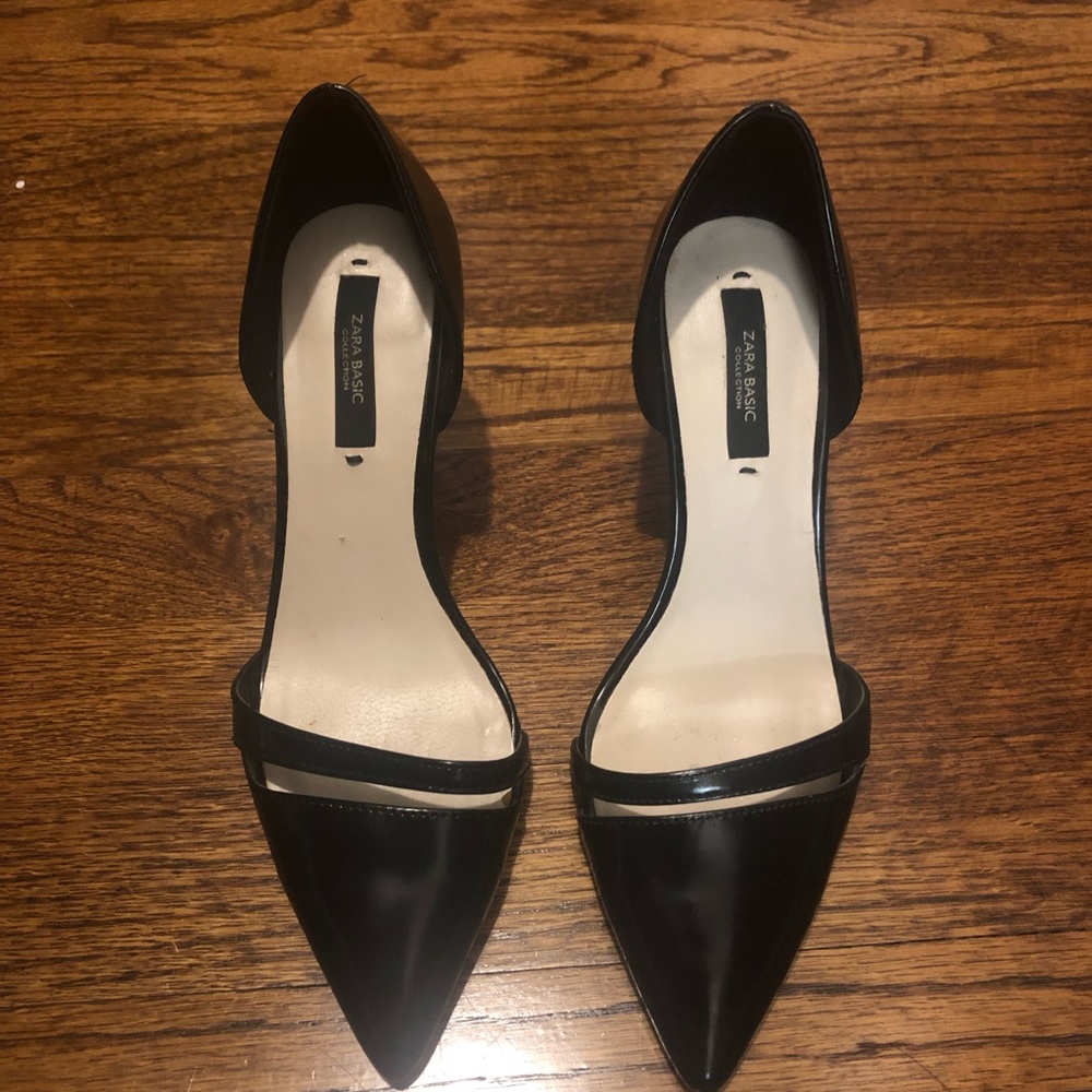 Zara black heels size 6